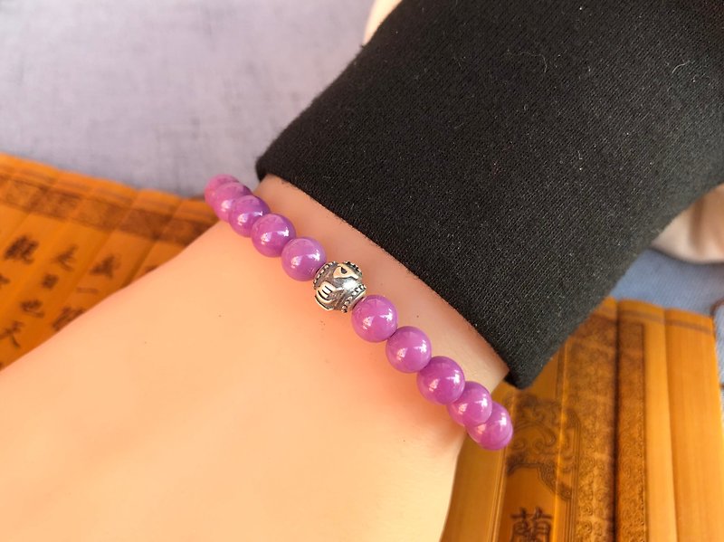 Six-word Mantra Violet Bracelet - Bracelets - Crystal Purple