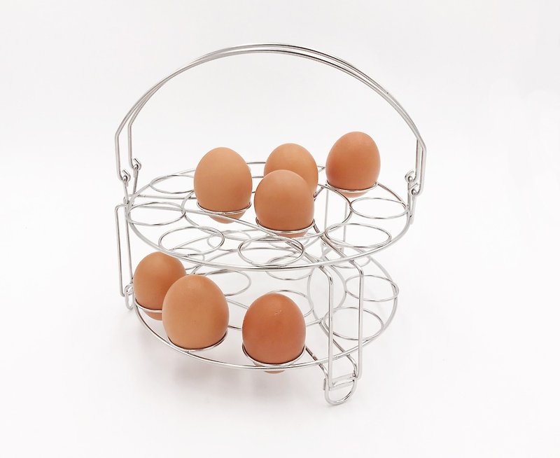 蒸蛋神器 特殊理念蒸蛋架 可在快鍋電鍋內快速加熱 304不鏽鋼製 - 廚具 - 其他金屬 銀色