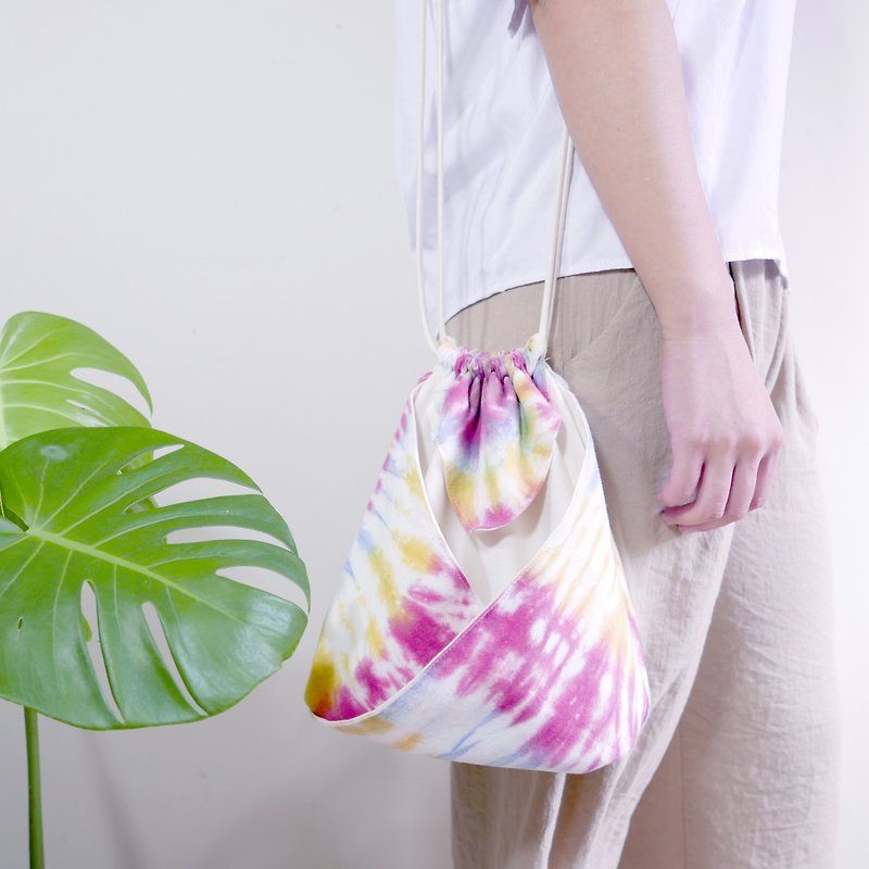 Tie dye/handmade/Kimono bag/hand bag/shoulder bag :whirl: - Messenger Bags & Sling Bags - Cotton & Hemp Multicolor