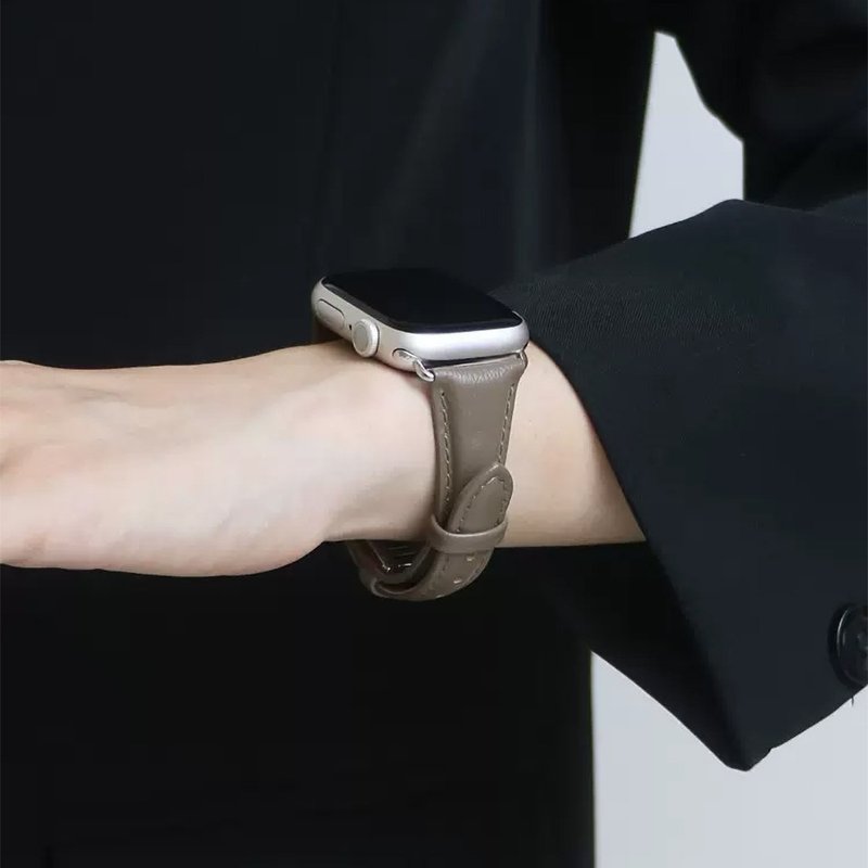 Apple iwatch 真皮錶帶 進口小牛皮 蘋果手錶帶 女窄款【可客製】 - 錶帶 - 真皮 