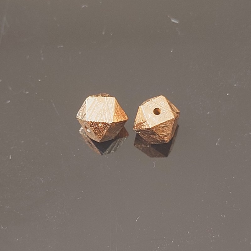 Tiantie Single Bead (Polygonal Bead-6mm-Rose Gold) - งานโลหะ/เครื่องประดับ - โลหะ สีทอง