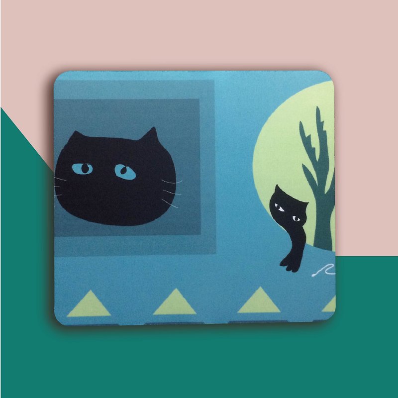 ● meow ~ non-slip mouse pad / gift / gift pre-sale - Tablet & Laptop Cases - Cotton & Hemp Blue