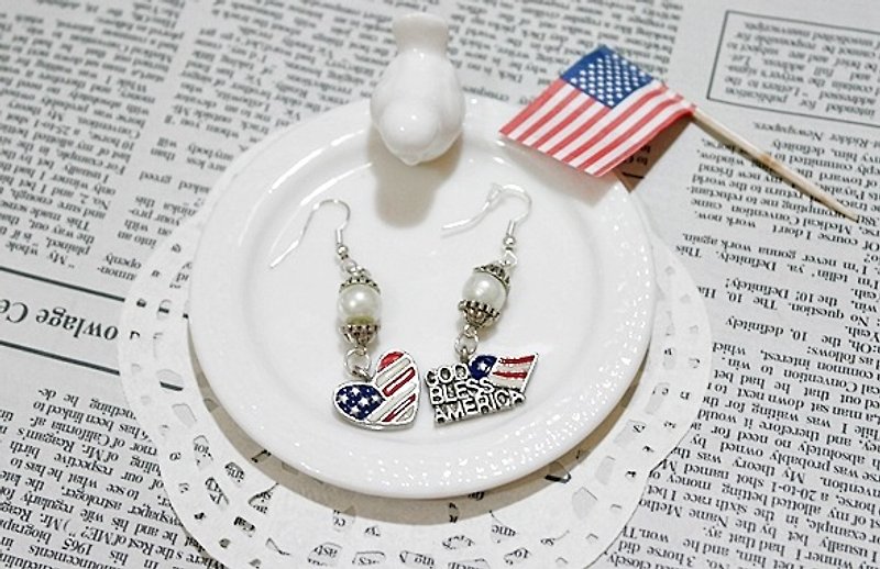 Alloy drop Glaze * American Style2 * _ asymmetric hook earrings - Limited X1 - - Earrings & Clip-ons - Other Metals Multicolor