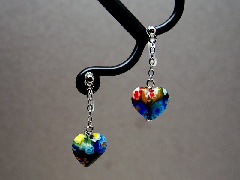 #GE479 Murano Glass Beads Earring - Earrings & Clip-ons - Glass Multicolor