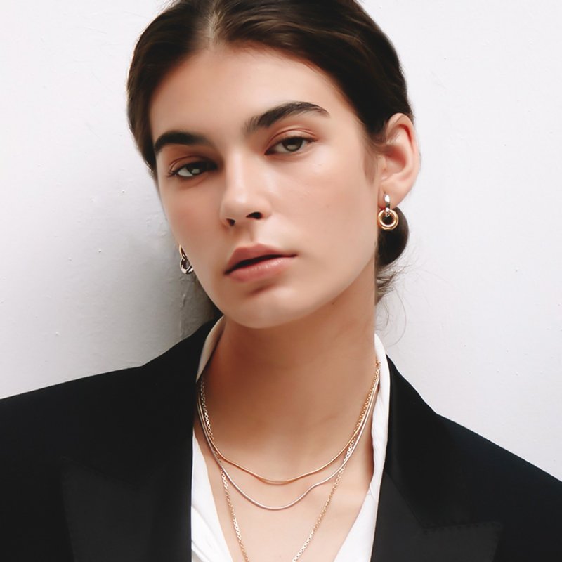 LA LIGNE BOA CHAIN TWO-TONE NECKLACE - 項鍊 - 純銀 