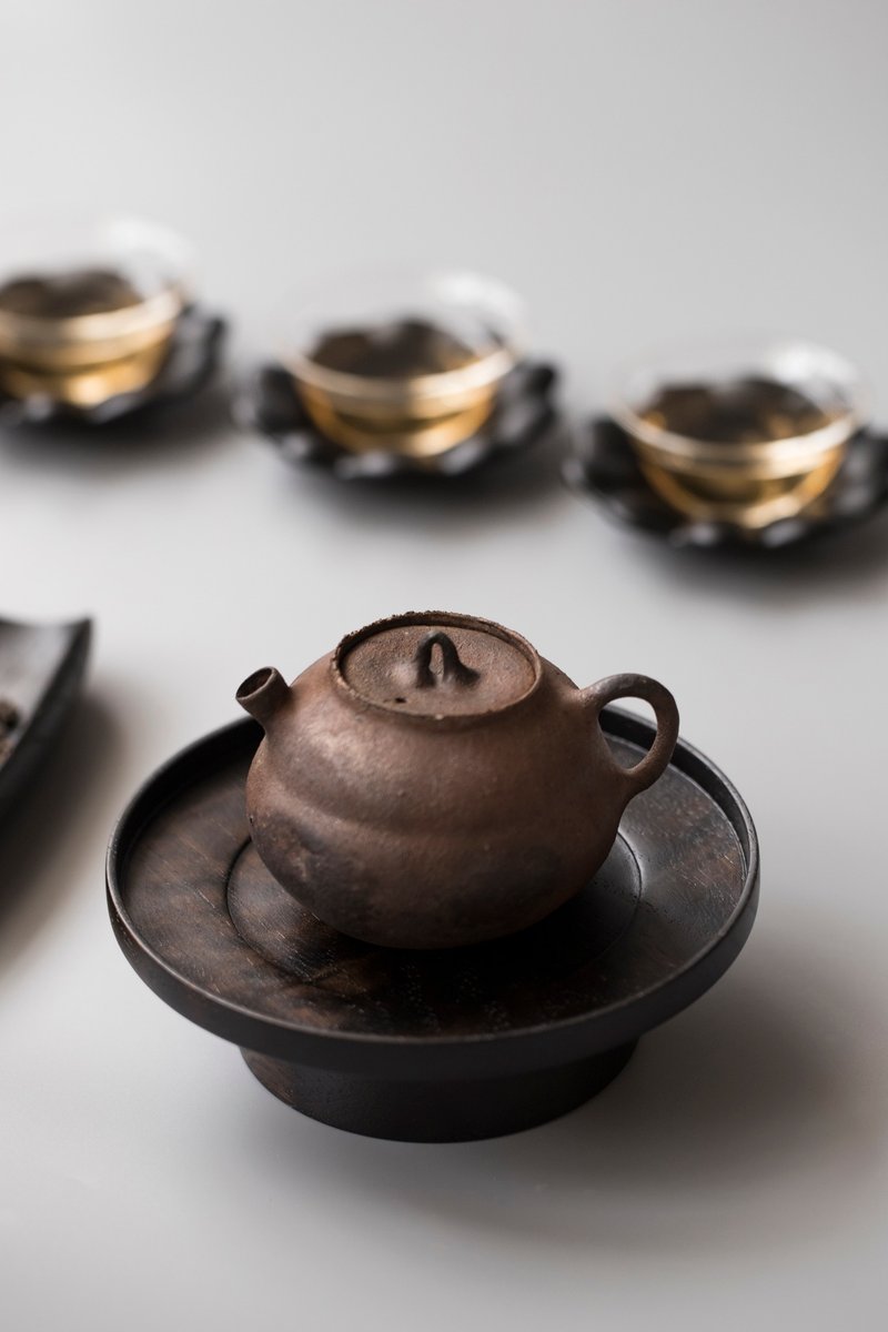 彌時台皿 壺承 泡茶台 - 茶壺/茶杯/茶具 - 木頭 