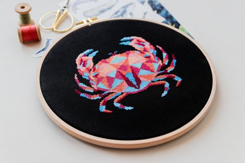 Velvet Pony Crab Cross Stitch PDF Pattern 十字繡