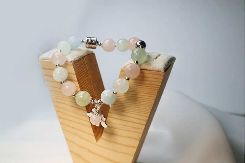 Morgan Natural Stone bracelet - a symbol of good marriage bracelets - popular with buoyant silver flower bracelets +925 - Bracelets - Gemstone Yellow