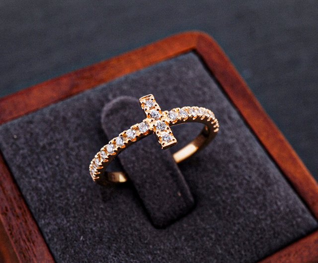 K18クロスダイヤ➕リング K18ダイヤモンド クロスライン リング （リング）｜COCOSHNIK