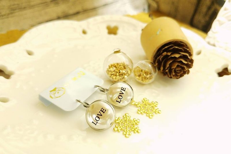 §HUKUROU§LOVE Snowflake Earrings (Snow) (Christmas) - ต่างหู - โลหะ สีเงิน