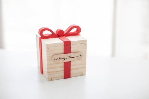 WOOD515 客製化七夕情人節生日禮物原木手作禮物盒 - 訂製姓名刻字 小款