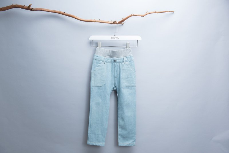 Jeans - Light Cow Pants Child Baby Kids Parents Cowboys - Pants - Cotton & Hemp Blue