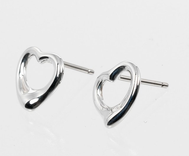 美品 Tiffany&Co. ティファニー オープンハート シルバー ピアス Tiffany & Co.] ティファニー オープンハート シルバーピアス