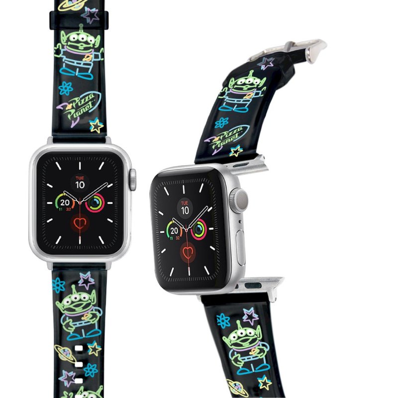 Disney - Apple Watch Band (PVC Series-Black Alien) - สายนาฬิกา - พลาสติก สีดำ