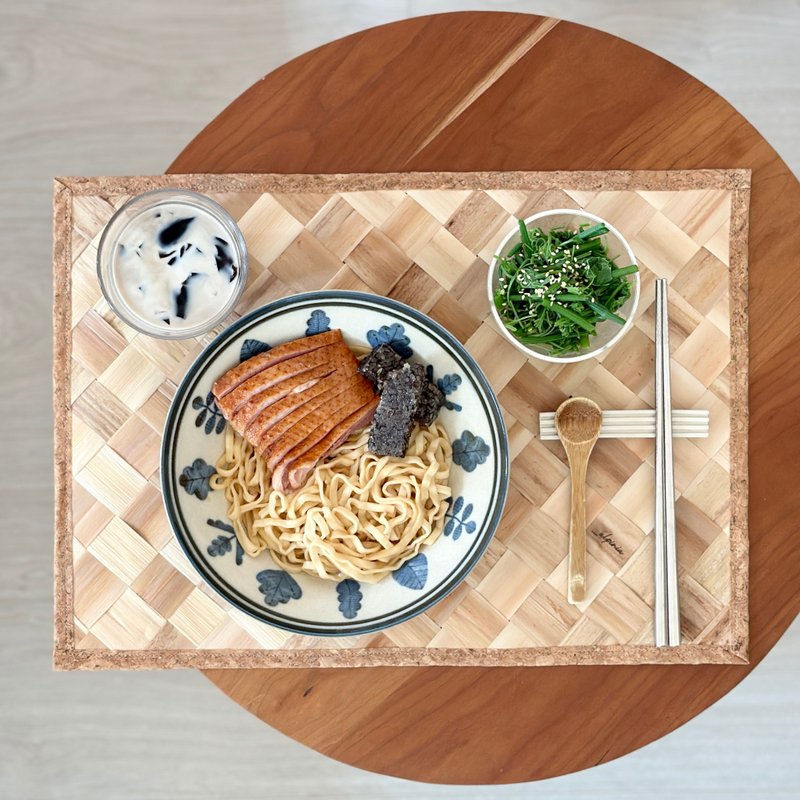 Natural Life Moon Peach Placemat - ผ้ารองโต๊ะ/ของตกแต่ง - พืช/ดอกไม้ 