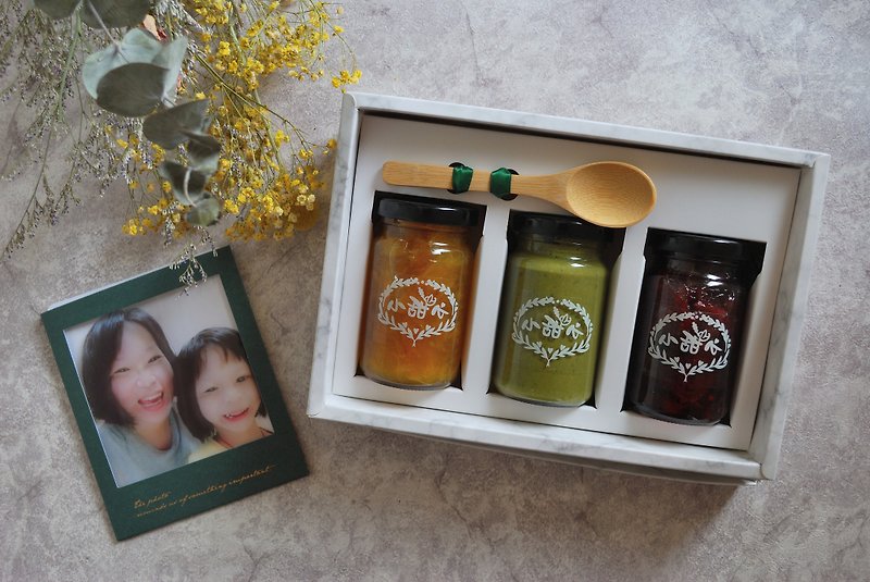 [Customized gift box] Jam gift box with customized bronzing developing card - แยม/ครีมทาขนมปัง - อาหารสด 