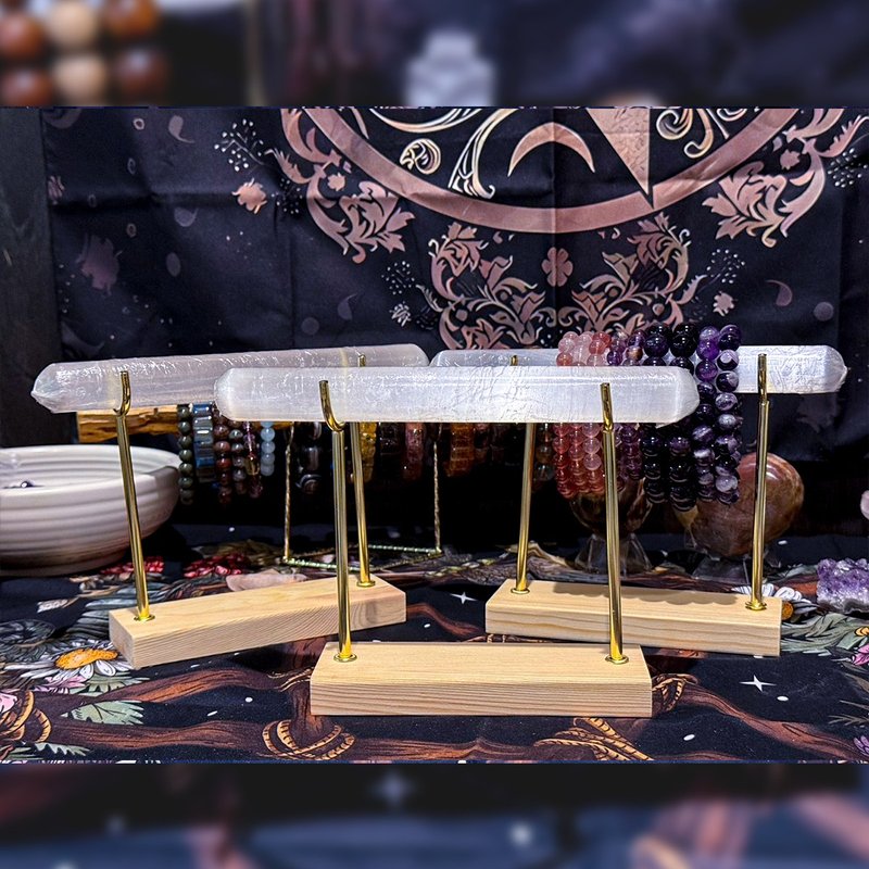 【MoonHalf】透石膏棒淨化消磁架組 - 擺飾/家飾品 - 石頭 透明