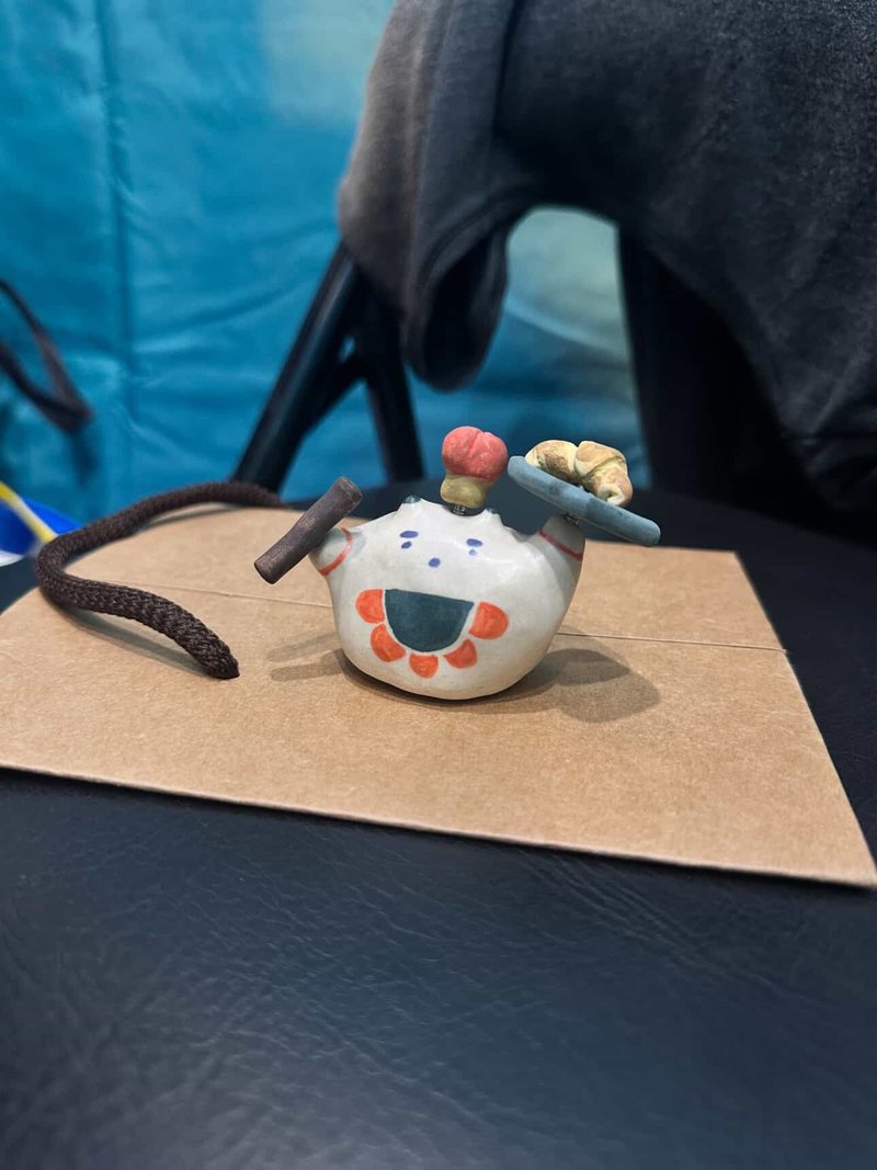 【特殊客訂商品】神秘麵包鋪-廚師款公仔 - 公仔模型 - 陶 咖啡色