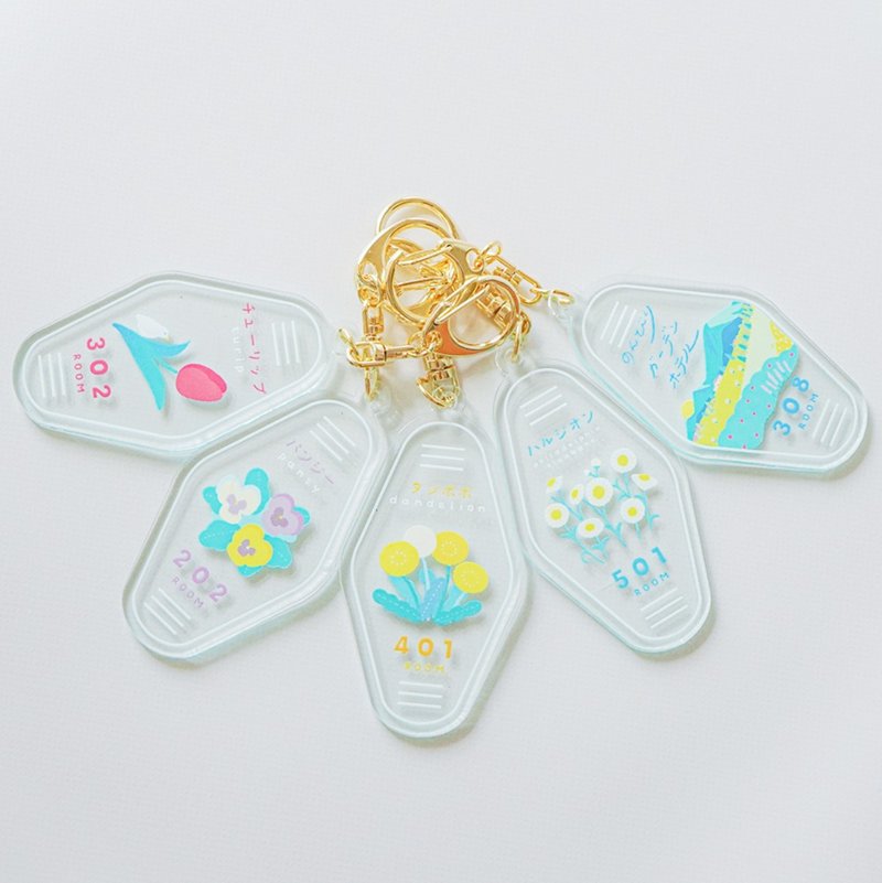 Acrylic motel keychain - ที่ห้อยกุญแจ - อะคริลิค สีใส