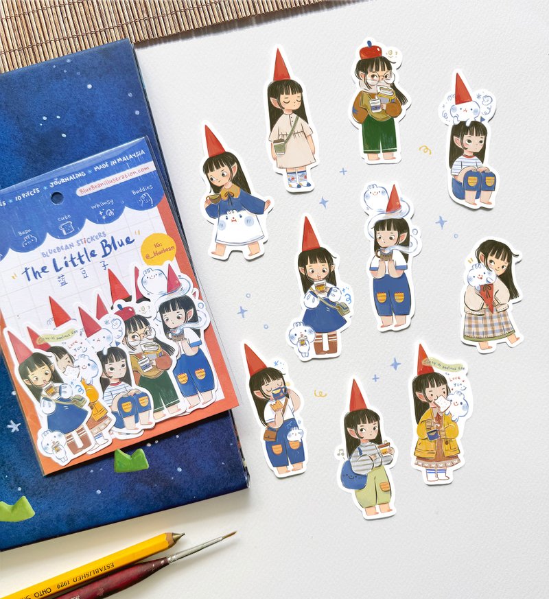 BlueBean The Little Blue Sticker Pack - สติกเกอร์ - กระดาษ 