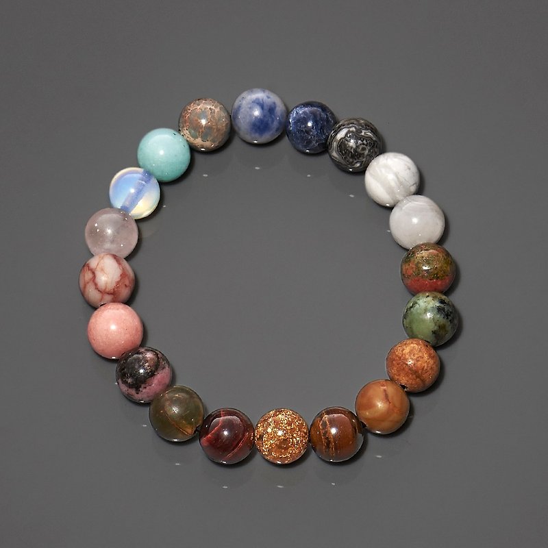 Planetary ore beaded bracelet - Bracelets - Gemstone Pink