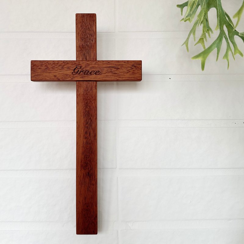 Amour爱木木-Grace wall hanging cross - ของวางตกแต่ง - ไม้ 