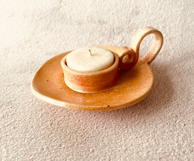 薪で焼いた手持ち燭台キャンドルホルダー - ショップ object-gift
