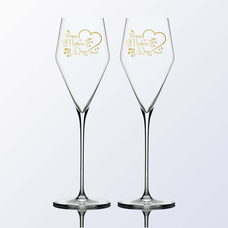 【文字雕刻】Zalto文字雕刻香檳杯 客製化禮物 送給朋友的禮物 - 酒杯/酒器 - 玻璃 