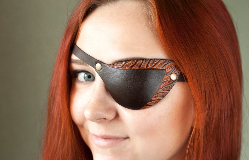 Leather Eye Patch | Eye Patch | Cat Eye Patch - ผ้าปิดตา - หนังแท้ 