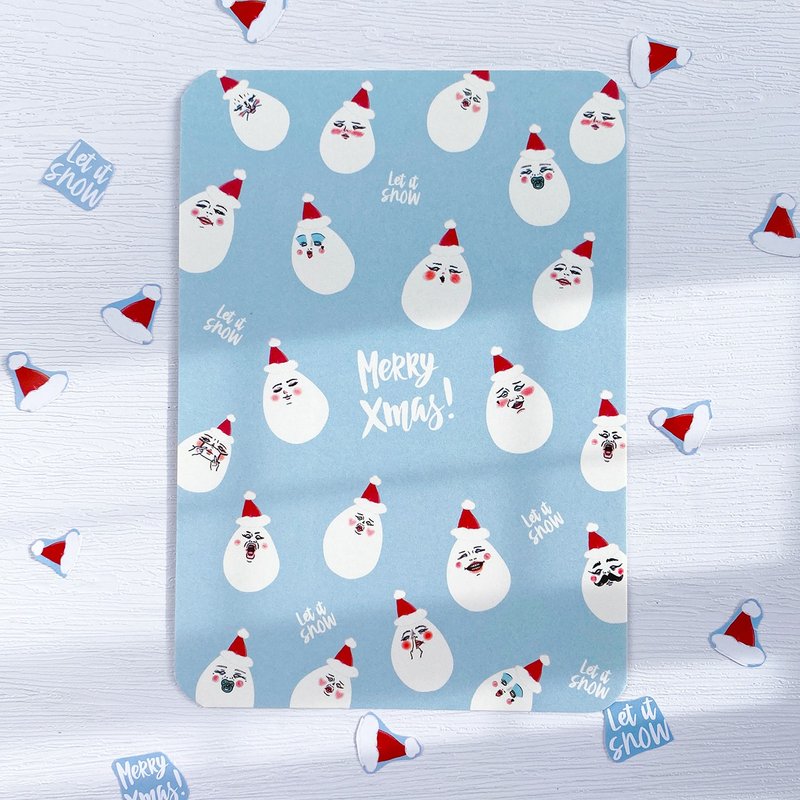 Mr. Eggheads  Christmas Card/ Postcard - การ์ด/โปสการ์ด - กระดาษ สีน้ำเงิน