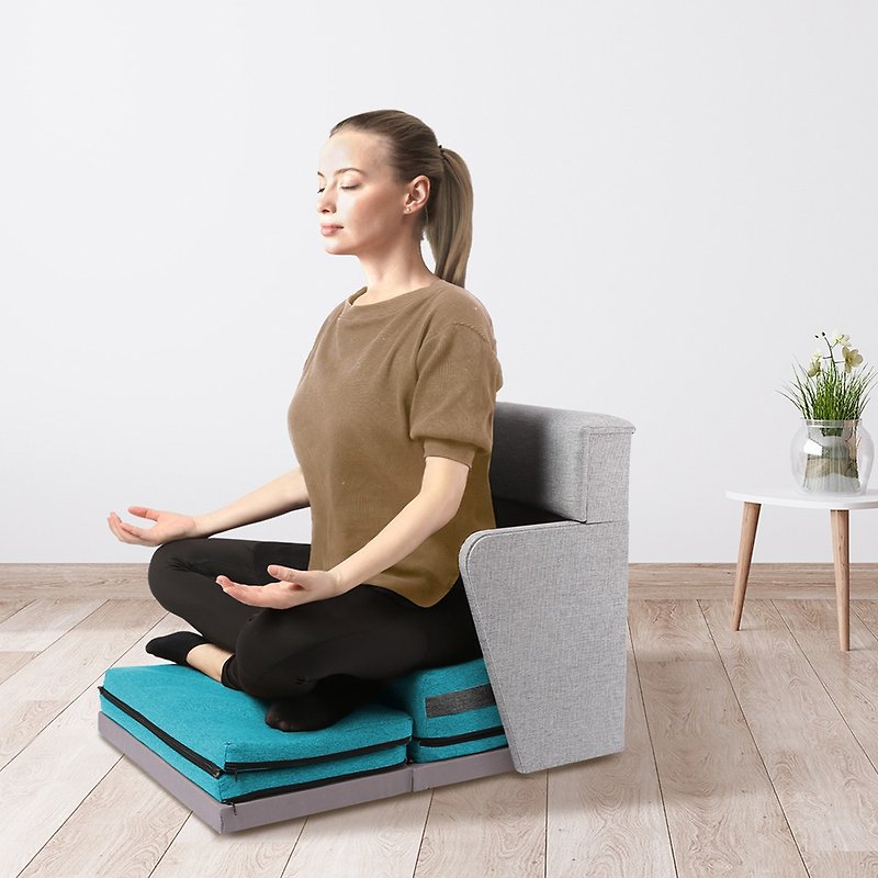 Quelea Multi-Functional Meditation Chair zen chair seat cushion chair Blue MCH2 - Chairs & Sofas - Wood Blue