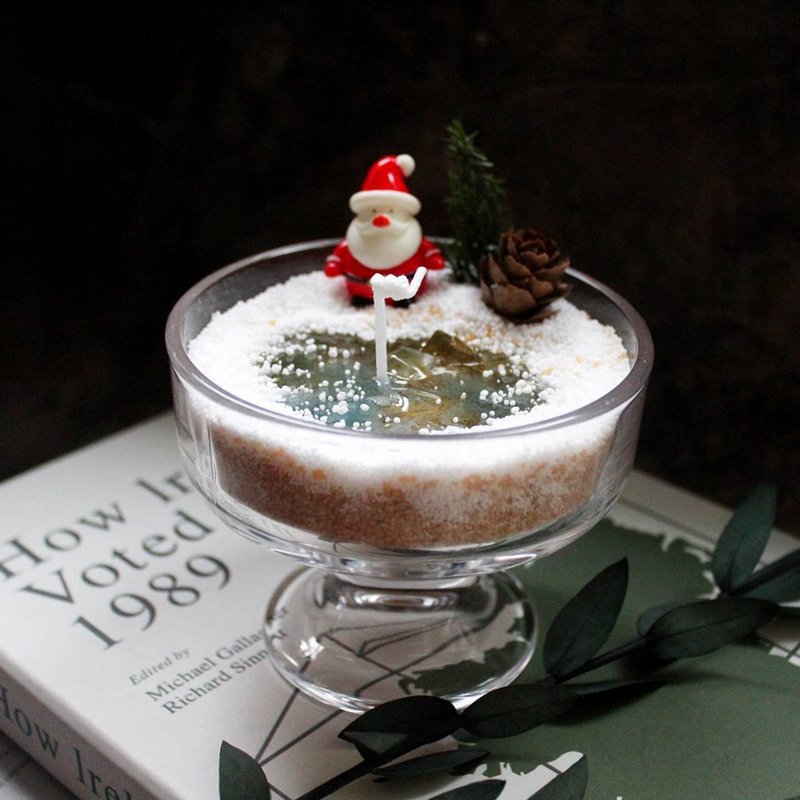 【聖誕限定-高雄場】下班隨手作 | 聖誕雪地湖泊蠟燭 - 蠟燭/香氛/調香 - 植物．花 