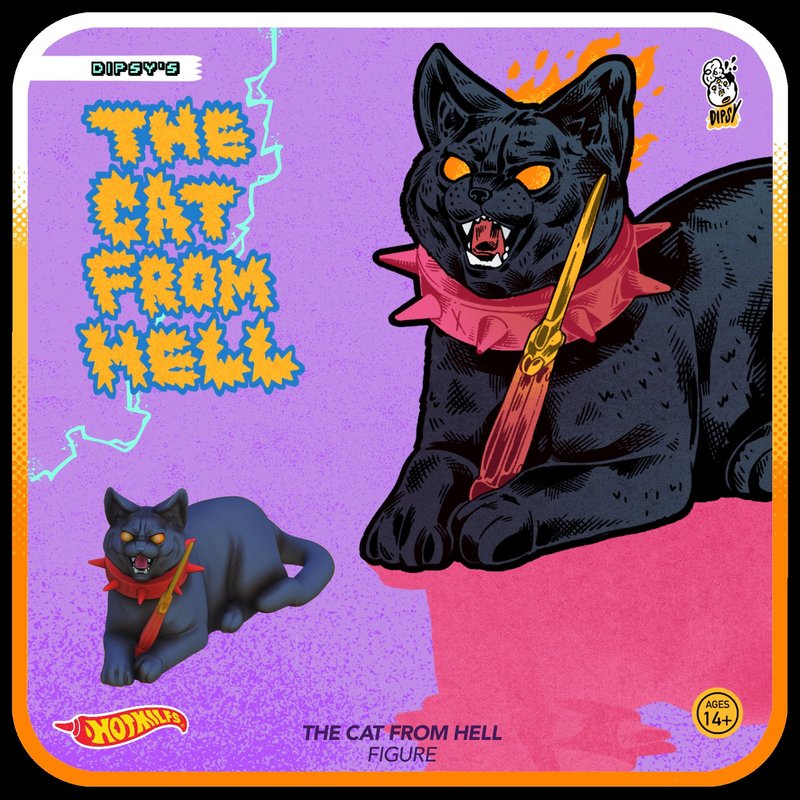 【地獄貓 The Cat From Hell】模型樹脂小雕像 - 玩偶/公仔 - 樹脂 多色