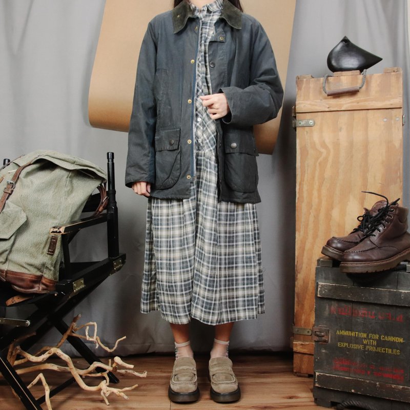 Barbour 油布外套 004 BEDALE灰色(拼接) ,【Tsubasa.Y 古著屋】 - 男夾克/外套 - 防水材質 