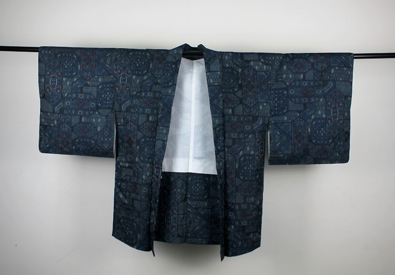 Turtle Gege - Japan together several old pattern handmade feather woven kimono jacket - Women's Casual & Functional Jackets - Cotton & Hemp Multicolor