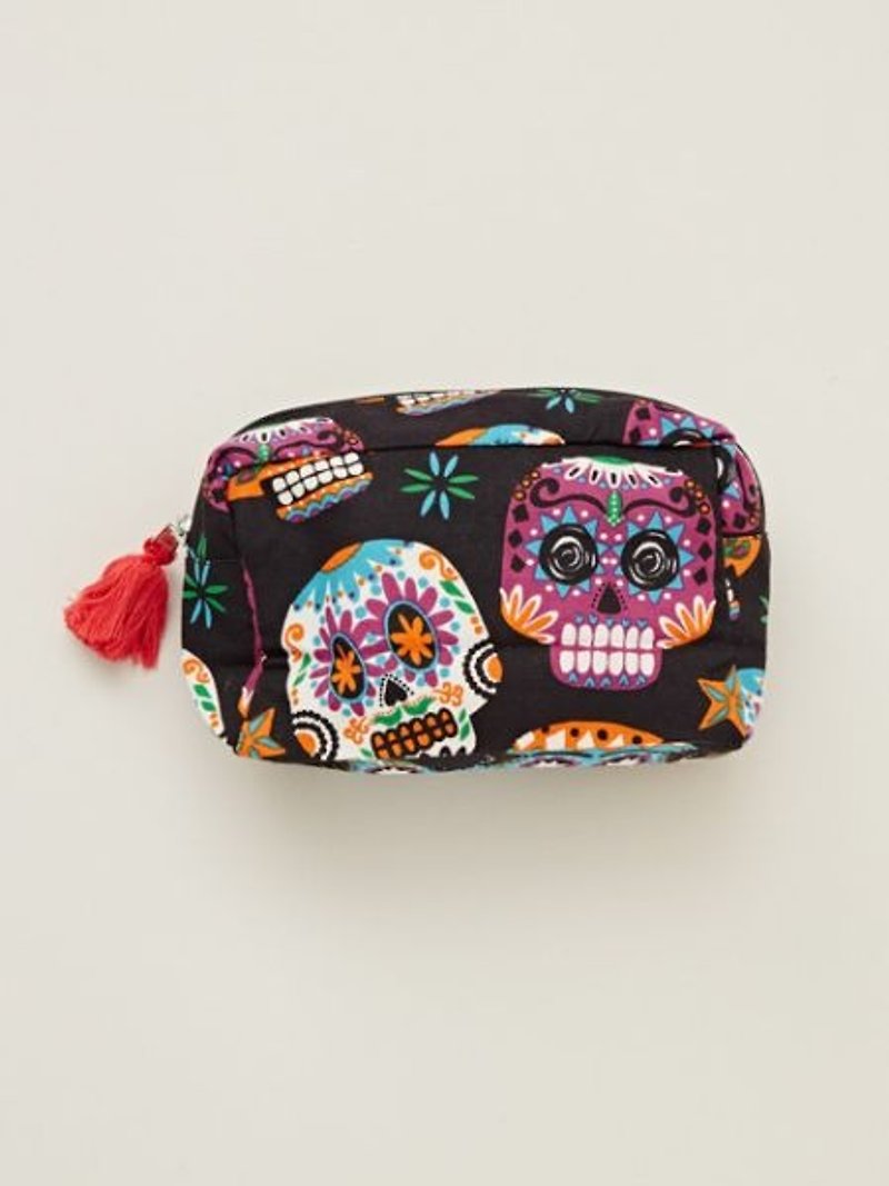 【預購中】✱墨西哥骷髏多用途小包✱三色ISAP8153 - 化妝包/收納袋 - 其他材質 