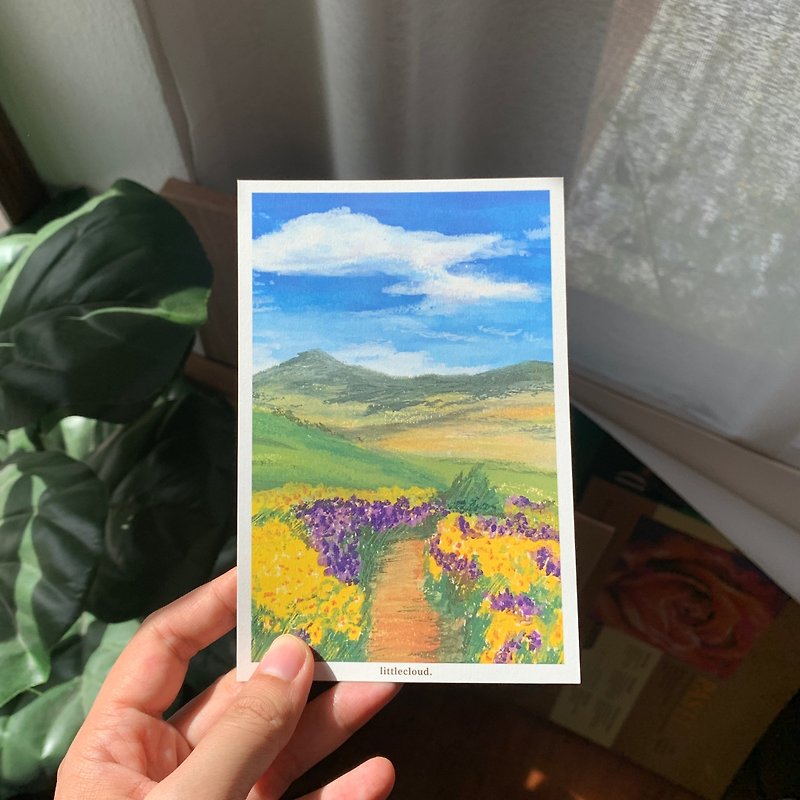 Postcard - Little Bloom and Blue sky - การ์ด/โปสการ์ด - กระดาษ สีเขียว