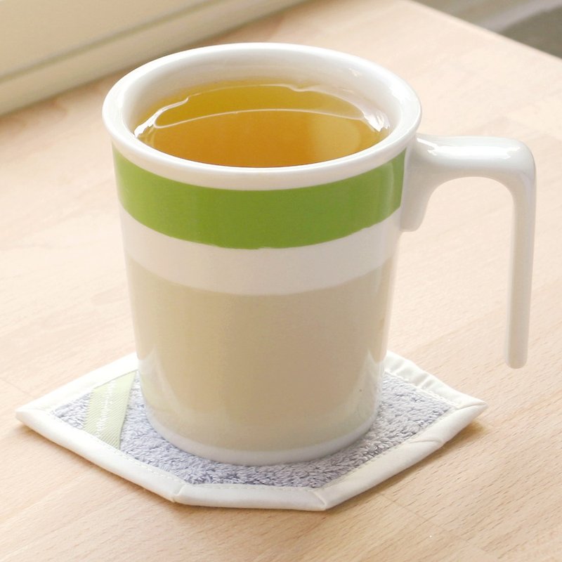 親親馬克杯-綠竹林+杯墊 禮盒【辦公必備】台灣精品/可加購蓋 - 咖啡杯 - 瓷 綠色