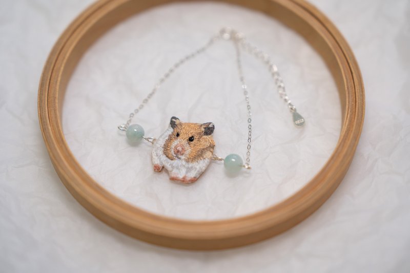 【Custom】Pet Embroidery Bracelet - Bracelets - Cotton & Hemp 