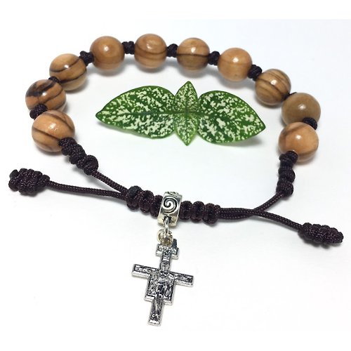 Holy Land blessing 來自聖地的祝福 以色列進口10mm橄欖木念珠手鍊耶穌#8251027