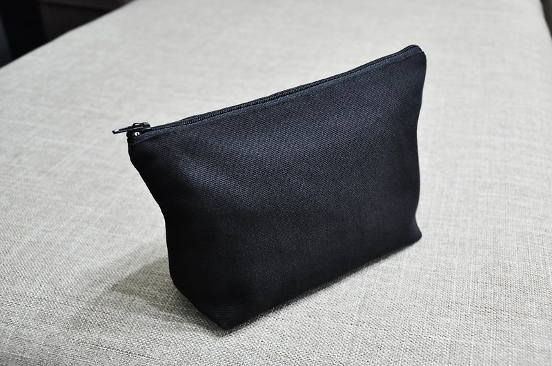 ENDURE / large size cosmetic bag - กระเป๋าเครื่องสำอาง - ผ้าฝ้าย/ผ้าลินิน สีดำ
