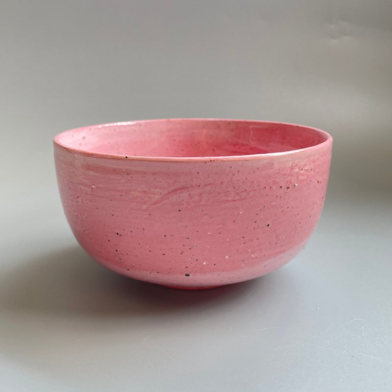 @studio_florero 草莓絞胎大缽 | 水方 | 花器 | 花入 | 茶碗 - 茶壺/茶杯/茶具 - 陶 粉紅色