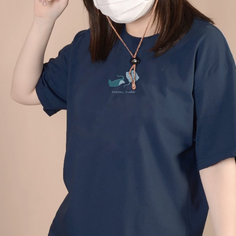 瀕危動物 T 恤－粗尾魟 (含小孩130cm) - 女 T 恤 - 棉．麻 