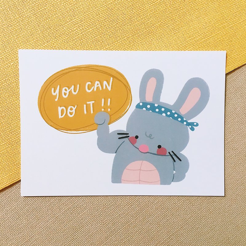 You Can Do It - Squeaky Postcard - การ์ด/โปสการ์ด - กระดาษ 
