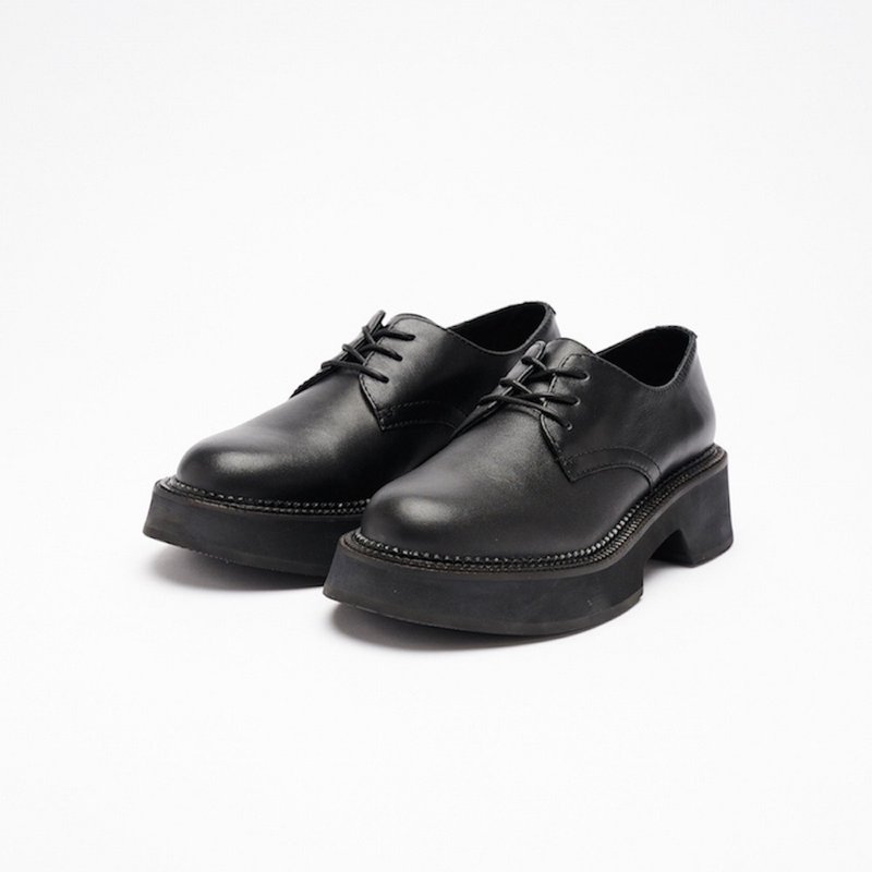 VATIC DERBY NAPPA LEATHER SHOES BLACK 45mm納帕厚底皮鞋 增高 - 男皮鞋 - 真皮 黑色