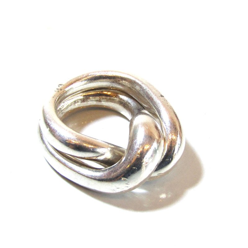 CHANEL double silver 925 twist ring - แหวนทั่วไป - วัสดุอื่นๆ สีเงิน