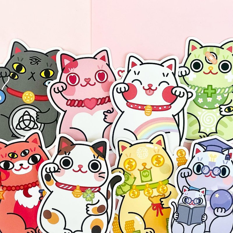 โปสการ์ด แมวกวัก - การ์ด/โปสการ์ด - กระดาษ หลากหลายสี