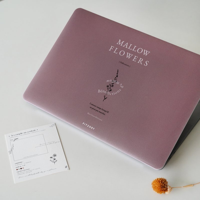 【FITZORY】Flower Party Series-Mallow Flowers | Macbook protective case - เคสแท็บเล็ต - พลาสติก หลากหลายสี