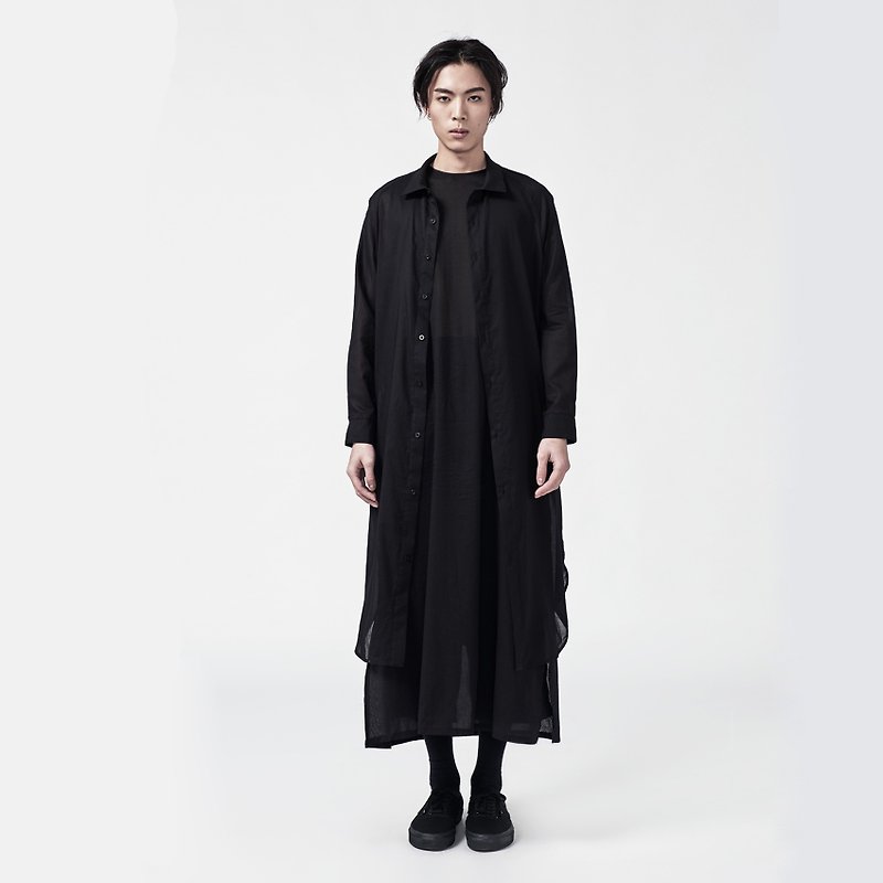TRAN - Lackland Wide Long Shirt - Other - Other Materials Black