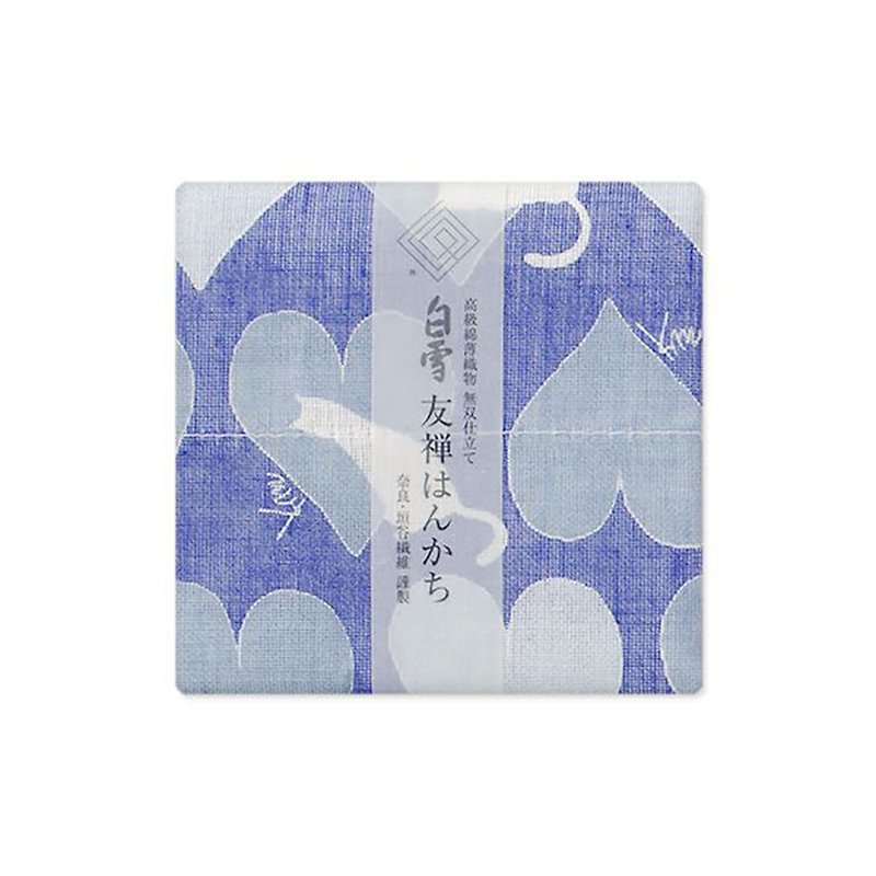 Kyoyuzen dyed handkerchief/cat blue - Handkerchiefs & Pocket Squares - Cotton & Hemp Blue